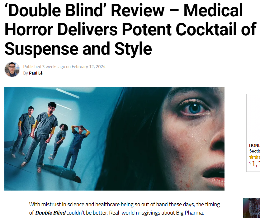 ‘Double Blind’ Review – Medical Horror Delivers Potent Cocktail of Suspense and Style